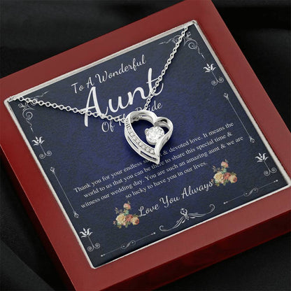 Heart Necklace Aunt Of The Bride Jewelry Gift Wedding Gift From Bride And Groom Bridal Party Thank You Gift Wedding Jewelry For Aunt #00155