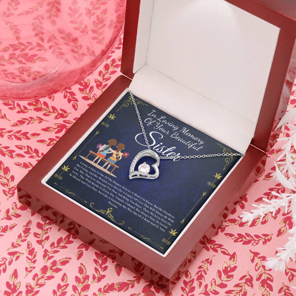 Loss of Sister Necklace, Remembrance Gift, Sister Memorial Necklace, Sister Passing Jewelry, Bereavement Gift, Grief Gift, Memory Jewelry