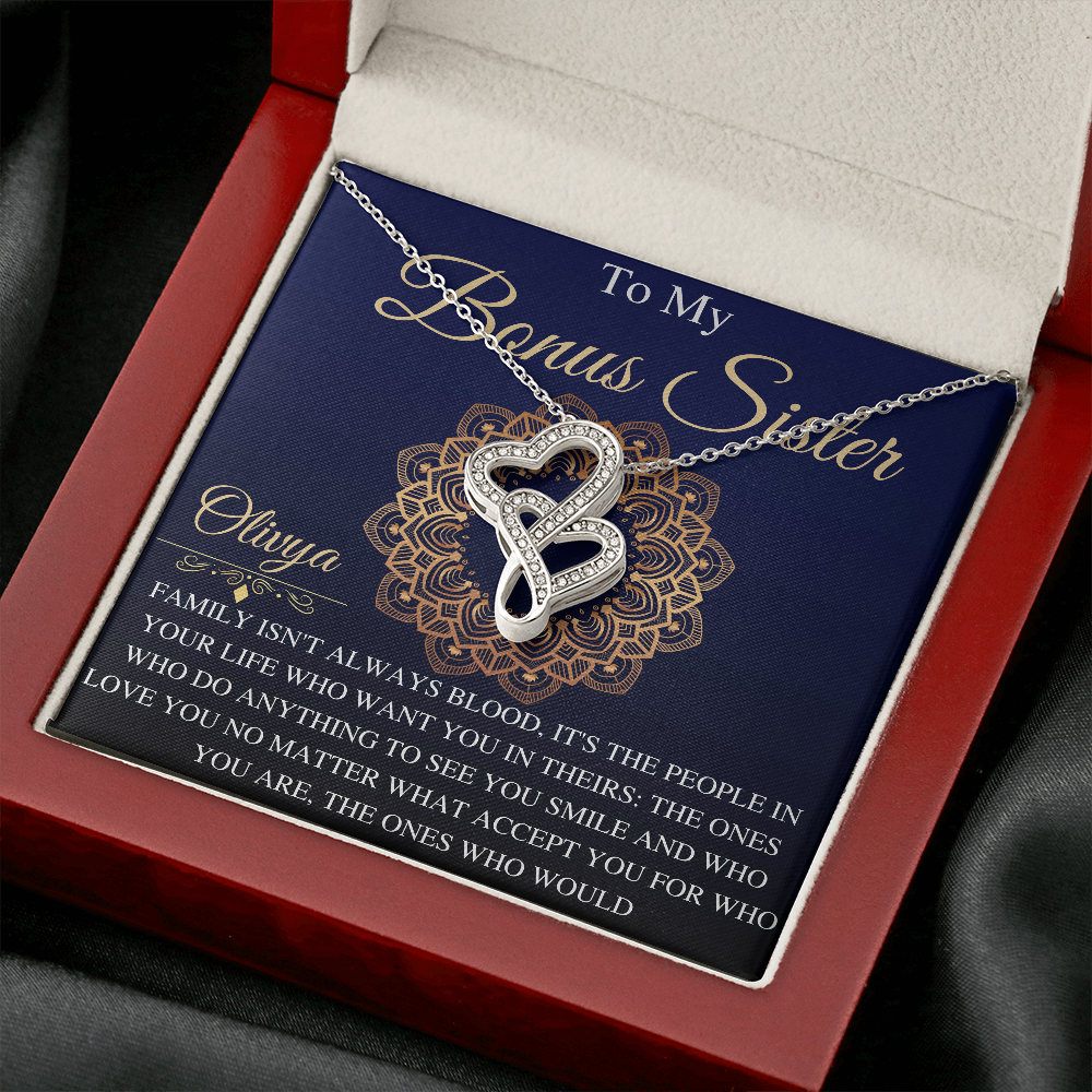 Bonus Sister Gift, Gift for Sister in Law , Necklace for Step Sister, Birthday Gift for Bonus Sister, gift for her, Valentine day gift