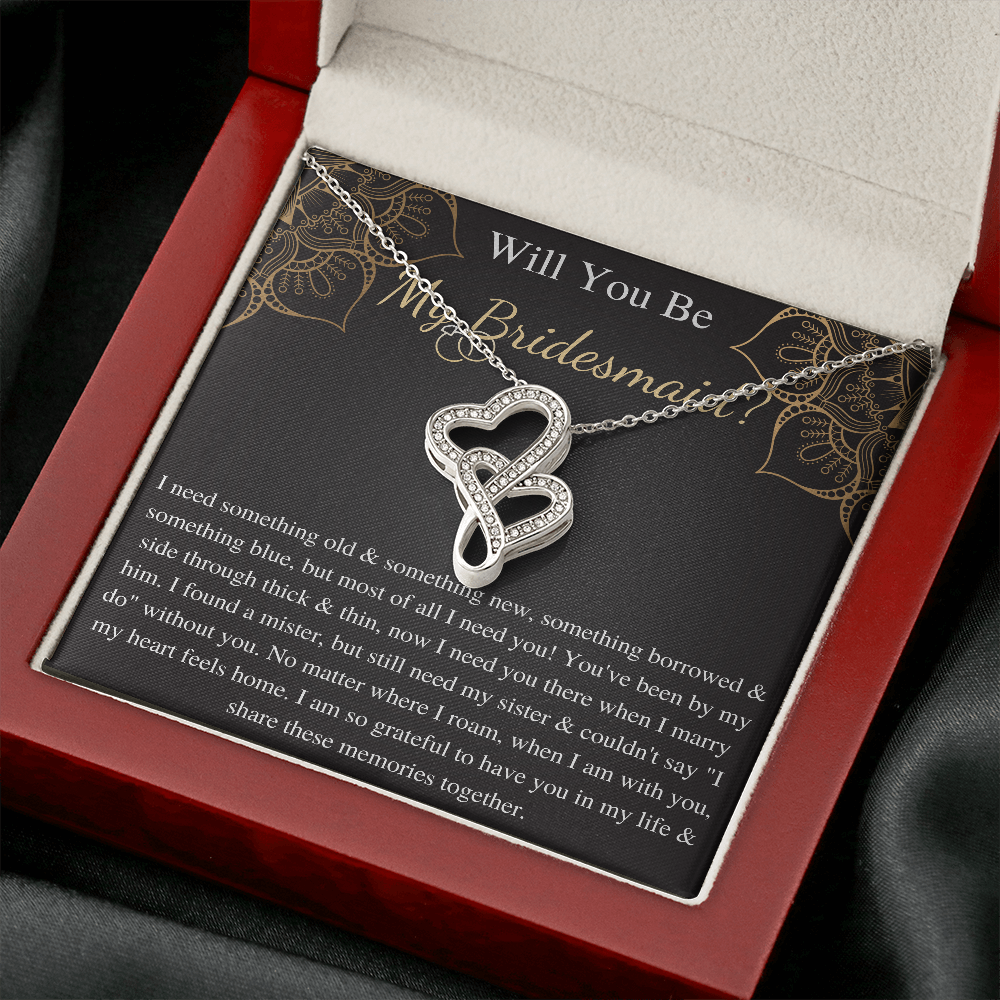 Bridesmaid Gifts, Bridesmaid Jewelry, Bridal Party Gift, Bridesmaid Necklace, Personalized Bridesmaid Gift, from bride to bridesmaid