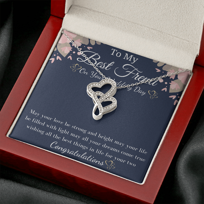 Best Friend Gift on Her Wedding Day, Best Friend to Bride Gift, Friend of the Bride Necklace, Bride Jewelry gift, Friend to Bride Necklace