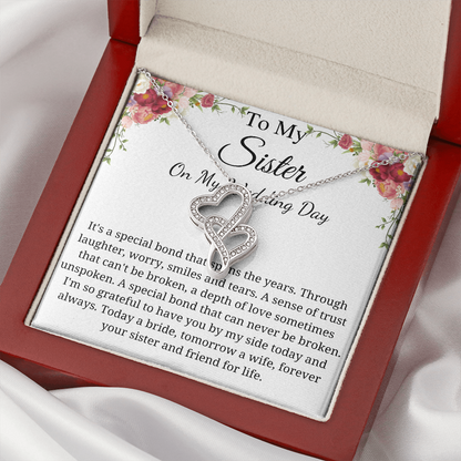Personalized gift for Sister, Wedding Gift from Bride to Sister of the Bride Necklace, Sister Thank you Gift, Gift to Sister, keepsake gift