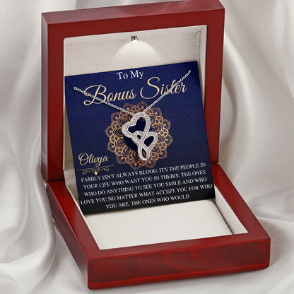 Bonus Sister Gift, Gift for Sister in Law , Necklace for Step Sister, Birthday Gift for Bonus Sister, gift for her, Valentine day gift