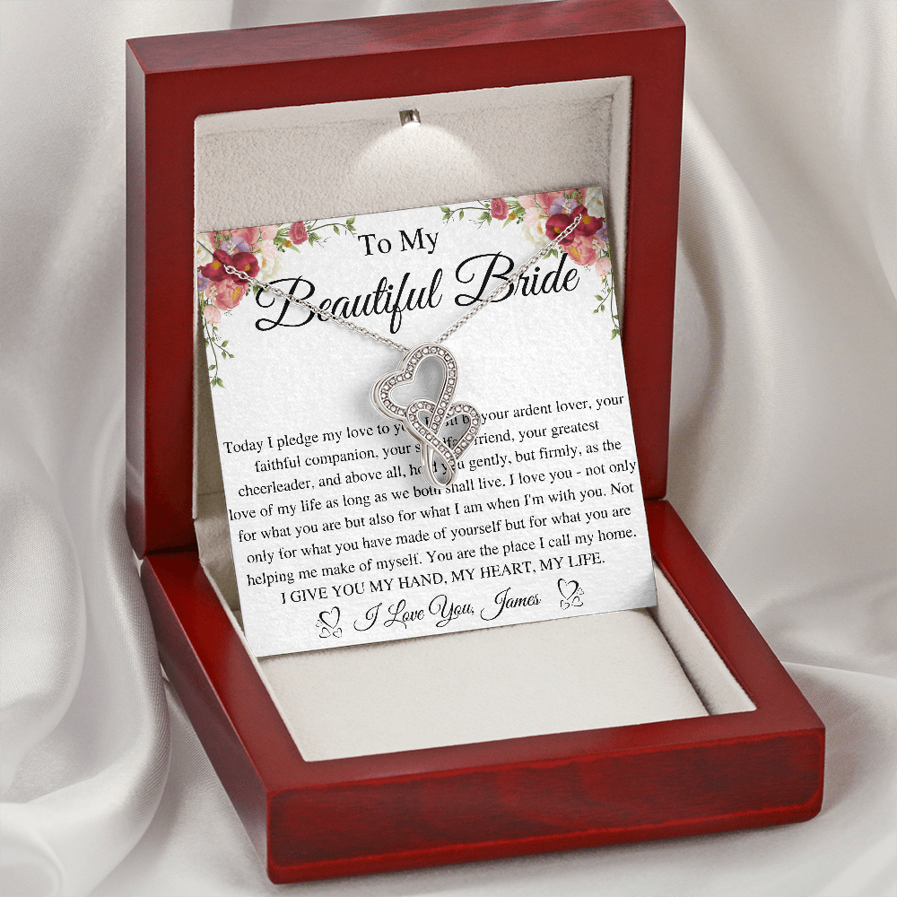 Gift for Bride from Groom, Bride Wedding Gift from Husband, Groom to Bride Gift Necklace, Bride Necklace for Wedding Day from Groom