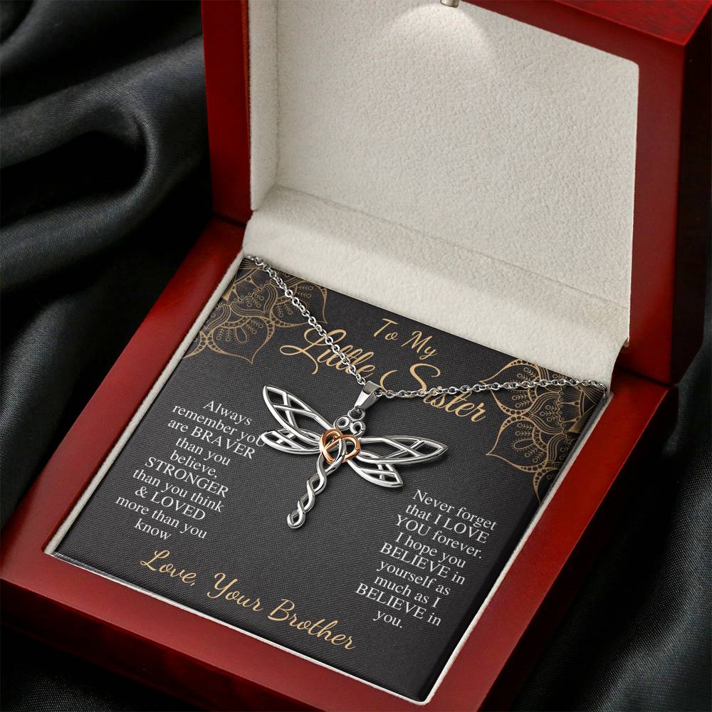 Sister Birthday Gift For Little Sister Gift Ideas Sister Necklace, Unique Christmas Gifts For Sister From Brother, Gift From Brother #0535