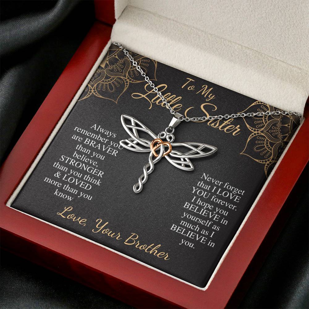 Sister Birthday Gift For Little Sister Gift Ideas Sister Necklace, Unique Christmas Gifts For Sister From Brother, Gift From Brother #0535