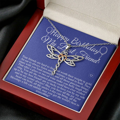 Best Friend Birthday Gifts, Birthday Gift For Best Friend Necklace Gift, Happy Birthday Gift for Best Friend, Soul Sister, Dragonfly #0683
