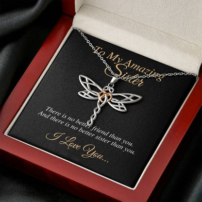 Sister Necklace, Butterfly Necklace for Sisters, Sister Birthday Gift From Brother, Sister Christmas Gift, Best Friend Gift,Big Sister #0548