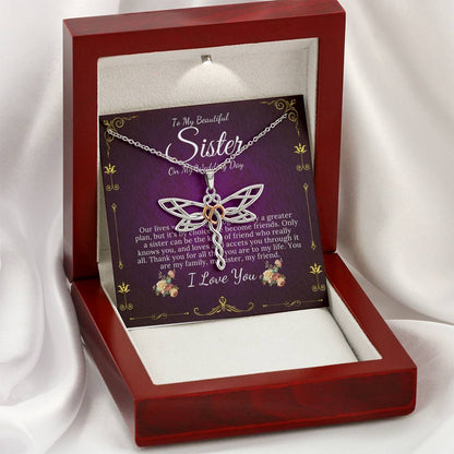 Love Knot, To My Sister on My Wedding Day, Gift For Sister On My Wedding, Sister to Sister Gift, Sister of the Bride Gift Necklace, #0083