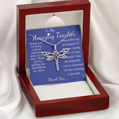 Teacher Gift | Gift for Teacher Necklace | A My Amazing Teacher Appreciation Gift | Thank You Gift For Teacher |Teacher Christmas Gift #0772