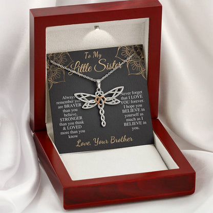 Sister Birthday Gift For Little Sister Gift Ideas Sister Necklace, Unique Christmas Gifts For Sister From Brother, Gift From Brother #0535