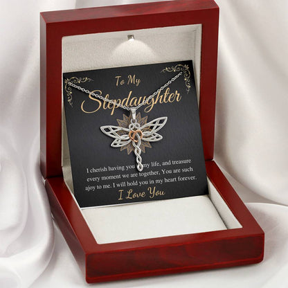 Stepdaughter Necklace, Stepdaughter Wedding Gift, Bonus Daughter Necklace, Stepdaughter Birthday, Step Daughter Jewelry,Christmas Gift #0518