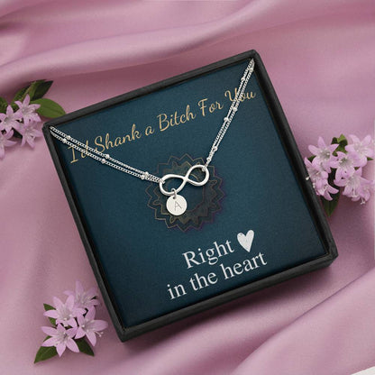 Funny Gift for Best Friend I'd Shank A Bitch For You Right In The Heart Birthday Gift for Friend Initial Charm Bracelet For Friend #0575