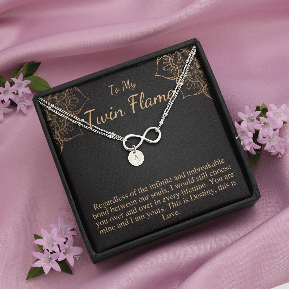 Bracelet To My Twin Flame Gift To Girlfriend/Soulmate Present Twin Flame Jewelry, Twin Flame Spiritual Gift For Wife,Initials Bracelet #0615