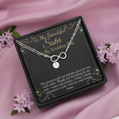 Sister of the Bride Gift Bracelet, Sister Wedding Gift from Bride to Sister rehearsal dinner Gift to Sister on Wedding Day, Bracelet #0817