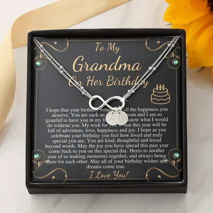 Grandma Birthday Gift from granddaughter or grandSon, Sentimental Gifts for Grandmother Birthday, Grandmother Birthday Charm Bracelet #0647