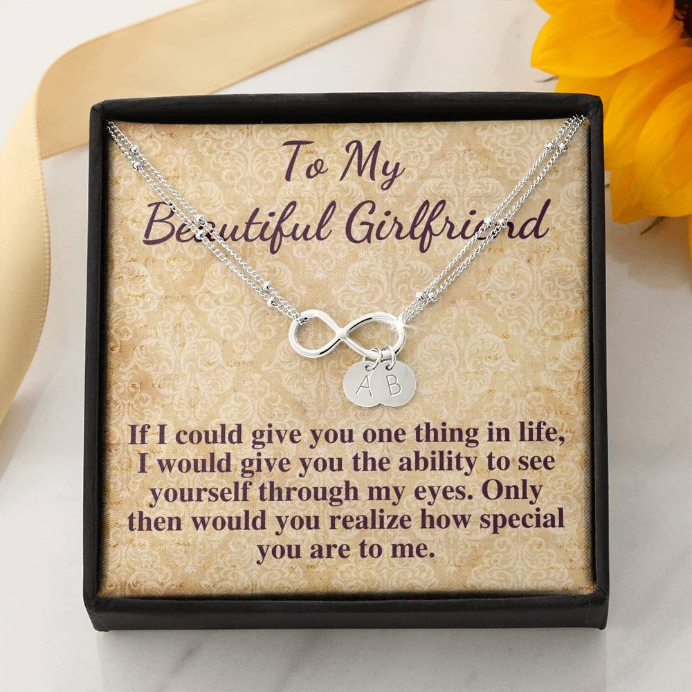 Interlocking Hearts Necklace, To My Girlfriend, Necklace For Girlfriend, Girlfriend Jewelry, Girlfriend Gift, Anniversary Gift For