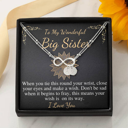 Big sister bracelet, Middle or Little Sister Brother Personalised kids girls name CHARM BRACELET, Big Sister Birthday, Christmas Gift #0558