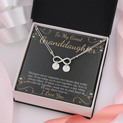 Great-Granddaughter Hand Stamped Charm Bracelet, Great Granddaughter Birthday Gift,Great Granddaughter Bracelet Jewelry,Christmas Gift #0528