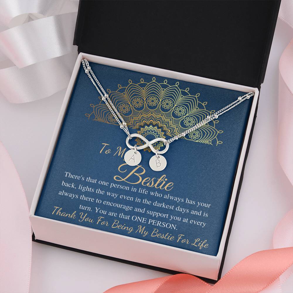 Best Friend Christmas Gift, To My Bestie Bracelet, Gift for Best Friend Birthday Gift for Bestie, Friendship band, Initial Bracelet #0970