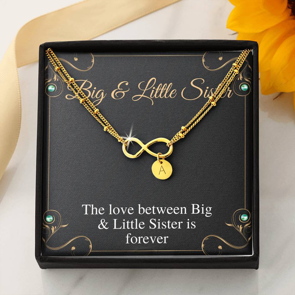 Big and Little Sister Bracelet, Big Sis lit Sis Bracelet gift, Initial Charm Bracelet For Sister, Sister Birthday Gift, Christmas Gift #0568