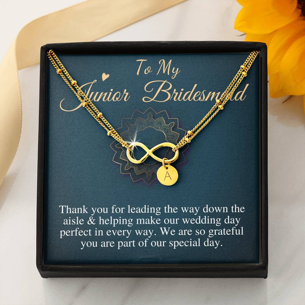 Junior Bridesmaid Gift Bracelet Personalized Flower Girl Gift for Junior Bridesmaid Gift for jr Bridesmaid Jewelry,Name Charm Bracelet #0788