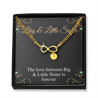 Big and Little Sister Bracelet, Big Sis lit Sis Bracelet gift, Initial Charm Bracelet For Sister, Sister Birthday Gift, Christmas Gift #0568