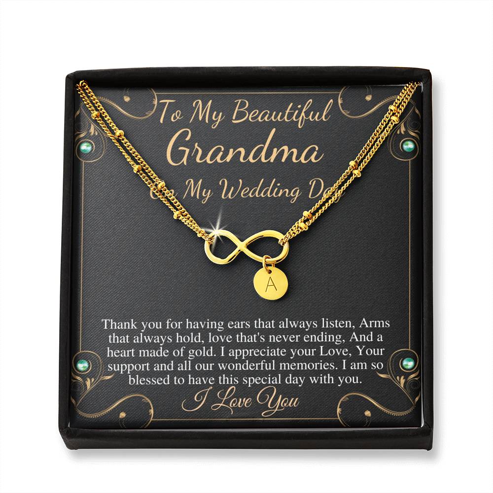 Grandmother Of The Bride Gift From Granddaughter, Grandmother Gift From Bride, Bracelet Jewelry Gift For Grandma On My Wedding Day #0782