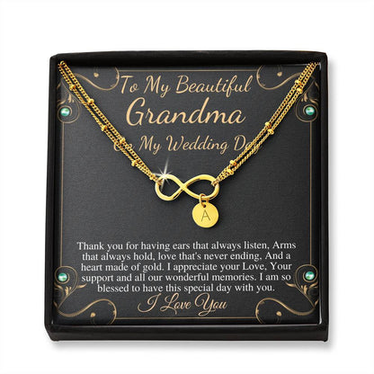 Grandmother Of The Bride Gift From Granddaughter, Grandmother Gift From Bride, Bracelet Jewelry Gift For Grandma On My Wedding Day #0782