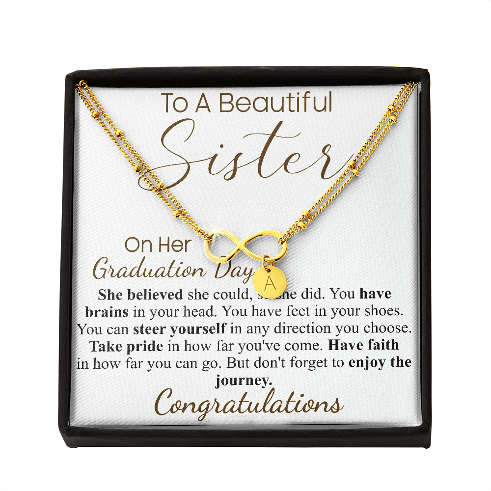 to a beautifule sisiter on graduation day