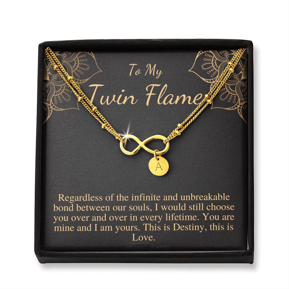 Bracelet To My Twin Flame Gift To Girlfriend/Soulmate Present Twin Flame Jewelry, Twin Flame Spiritual Gift For Wife,Initials Bracelet #0615