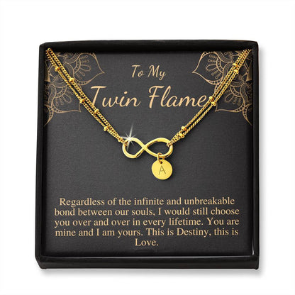 Bracelet To My Twin Flame Gift To Girlfriend/Soulmate Present Twin Flame Jewelry, Twin Flame Spiritual Gift For Wife,Initials Bracelet #0615