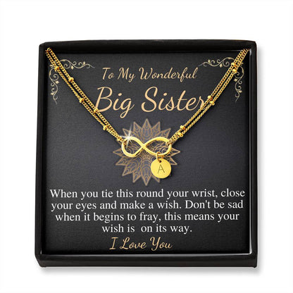Big sister bracelet, Middle or Little Sister Brother Personalised kids girls name CHARM BRACELET, Big Sister Birthday, Christmas Gift #0558