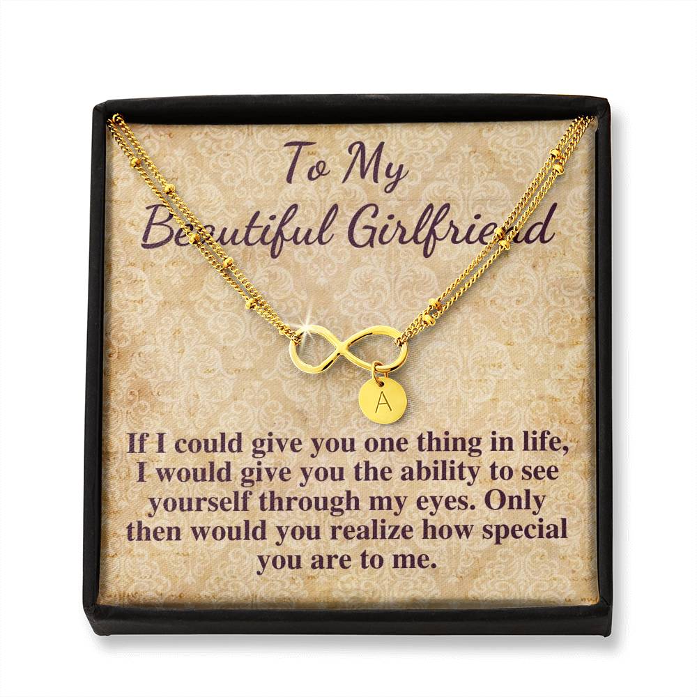 Interlocking Hearts Necklace, To My Girlfriend, Necklace For Girlfriend, Girlfriend Jewelry, Girlfriend Gift, Anniversary Gift For