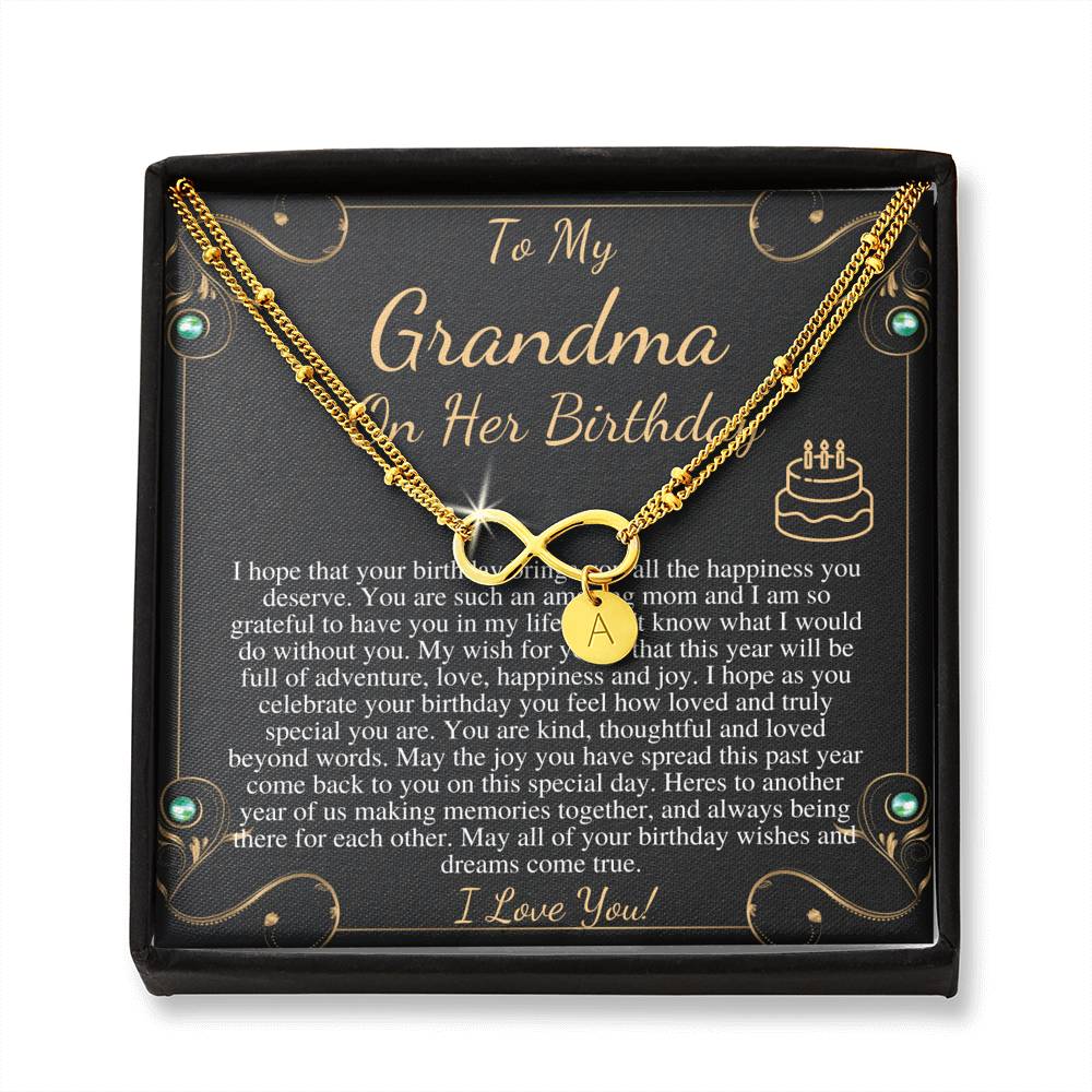 Grandma Birthday Gift from granddaughter or grandSon, Sentimental Gifts for Grandmother Birthday, Grandmother Birthday Charm Bracelet #0647