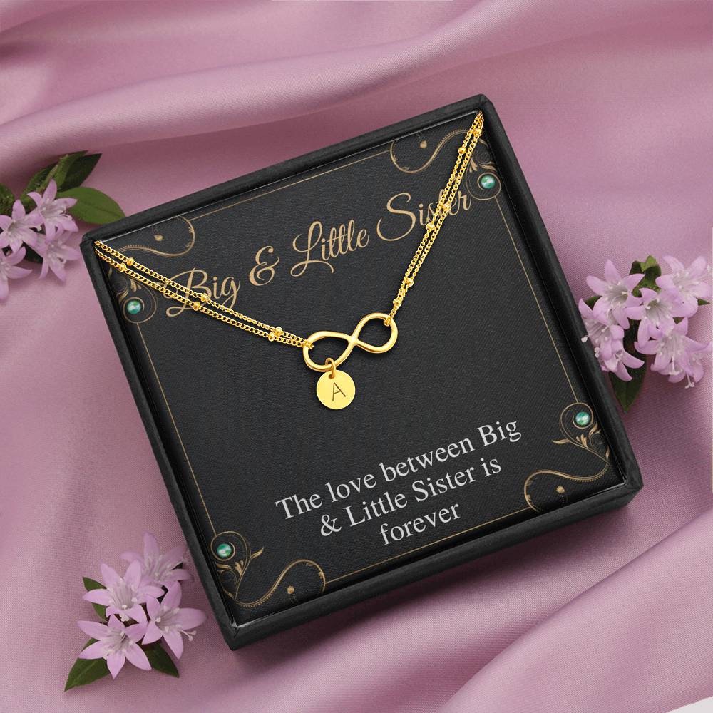 Big and Little Sister Bracelet, Big Sis lit Sis Bracelet gift, Initial Charm Bracelet For Sister, Sister Birthday Gift, Christmas Gift #0568