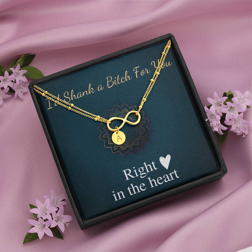 Funny Gift for Best Friend I'd Shank A Bitch For You Right In The Heart Birthday Gift for Friend Initial Charm Bracelet For Friend #0575