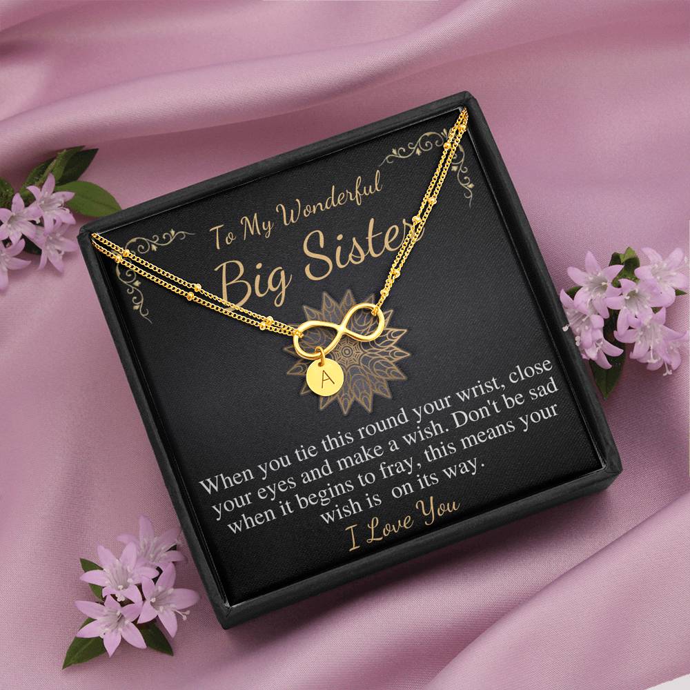 Big sister bracelet, Middle or Little Sister Brother Personalised kids girls name CHARM BRACELET, Big Sister Birthday, Christmas Gift #0558