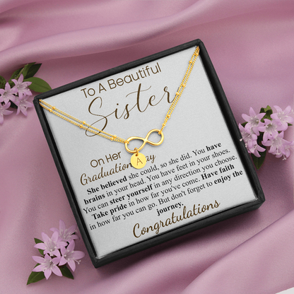 to a beautifule sisiter on graduation day