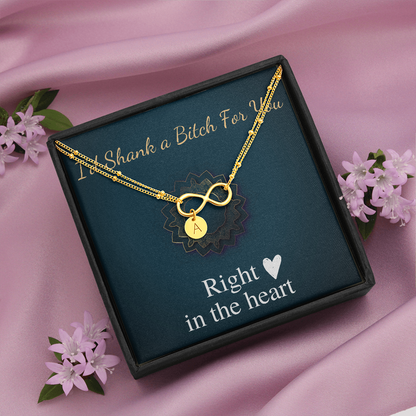 Best Friend Christmas Gift, Funny Gift for Best Friend I'd Shank A Bitch For You, Birthday Gift for Friend, Initial Charm Bracelet #0972
