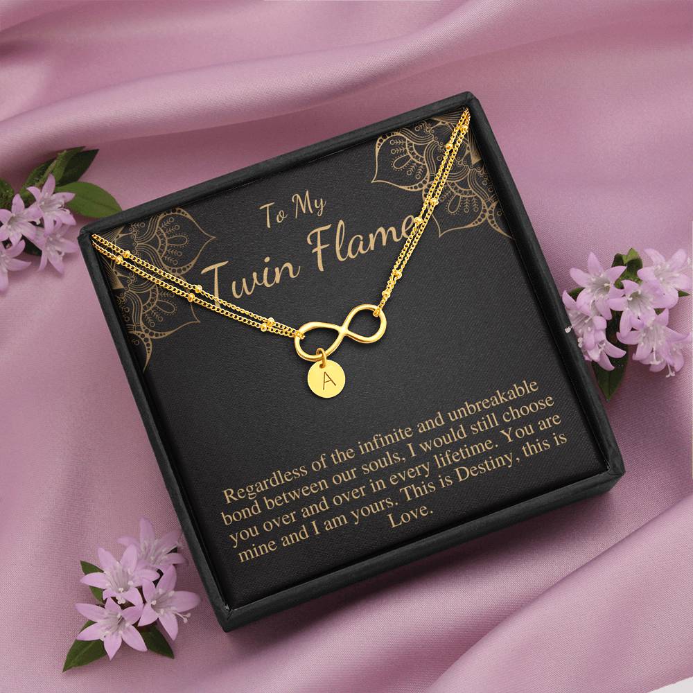 Bracelet To My Twin Flame Gift To Girlfriend/Soulmate Present Twin Flame Jewelry, Twin Flame Spiritual Gift For Wife,Initials Bracelet #0615