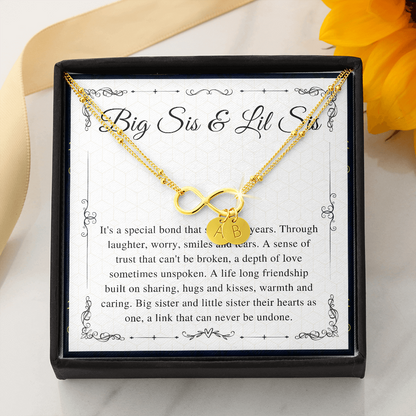 Big Sister & Little Sister Bracelet , Big Sis Lil Sis Gift, Matching Sister Bracelet , Persnalized encraved Bracelet, gift for sister