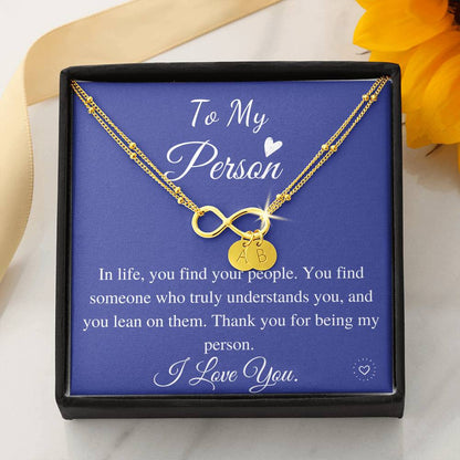 Girlfriend Gift,  Initial Charm Bracelet, You're My Person Bracelet, Greys Anatomy Quote, Girlfriend Birthday Gift, Christmas Gift #0608