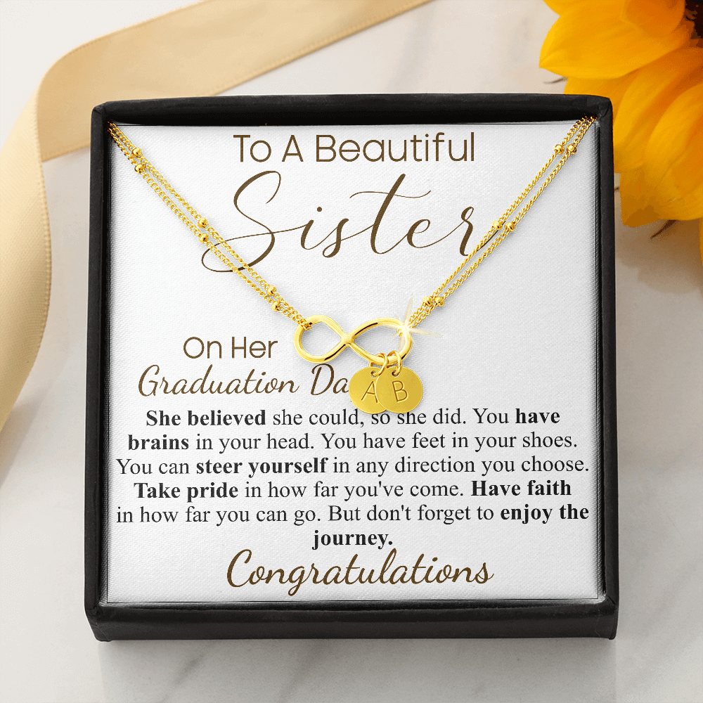 to a beautifule sisiter on graduation day