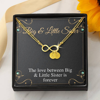 Big and Little Sister Bracelet, Big Sis lit Sis Bracelet gift, Initial Charm Bracelet For Sister, Sister Birthday Gift, Christmas Gift #0568