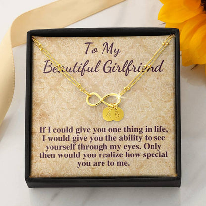 Interlocking Hearts Necklace, To My Girlfriend, Necklace For Girlfriend, Girlfriend Jewelry, Girlfriend Gift, Anniversary Gift For