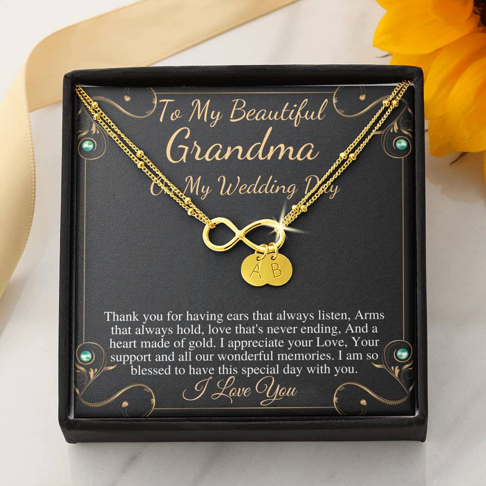 Grandmother Of The Bride Gift From Granddaughter, Grandmother Gift From Bride, Bracelet Jewelry Gift For Grandma On My Wedding Day #0782