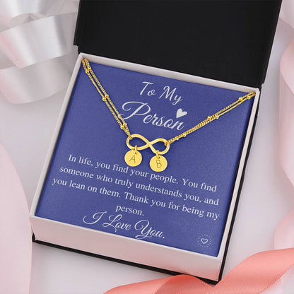 Girlfriend Gift,  Initial Charm Bracelet, You're My Person Bracelet, Greys Anatomy Quote, Girlfriend Birthday Gift, Christmas Gift #0608