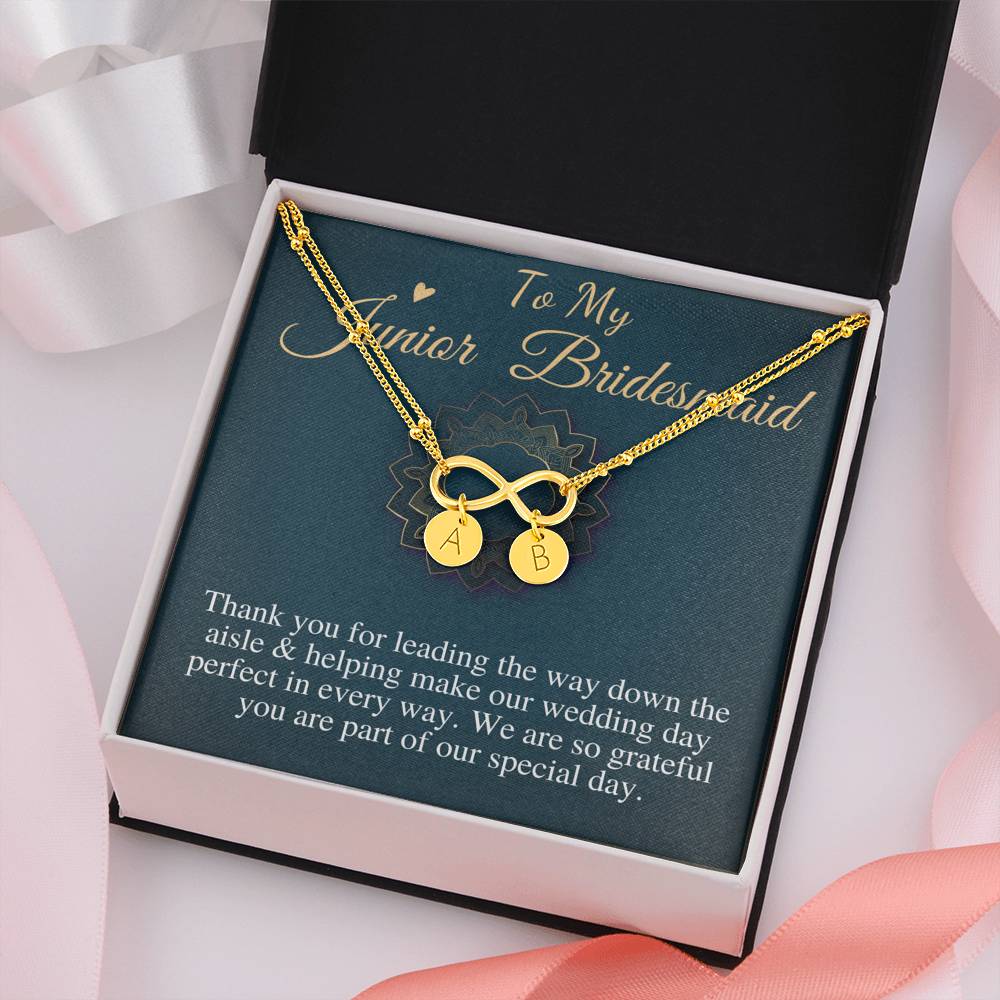Junior Bridesmaid Gift Bracelet Personalized Flower Girl Gift for Junior Bridesmaid Gift for jr Bridesmaid Jewelry,Name Charm Bracelet #0788