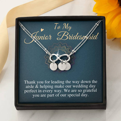Junior Bridesmaid Gift Bracelet Personalized Flower Girl Gift for Junior Bridesmaid Gift for jr Bridesmaid Jewelry,Name Charm Bracelet #0788
